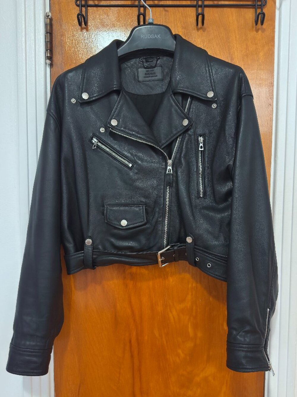 Rudsak Magnolia Cropped Leather Jacket (XL)
